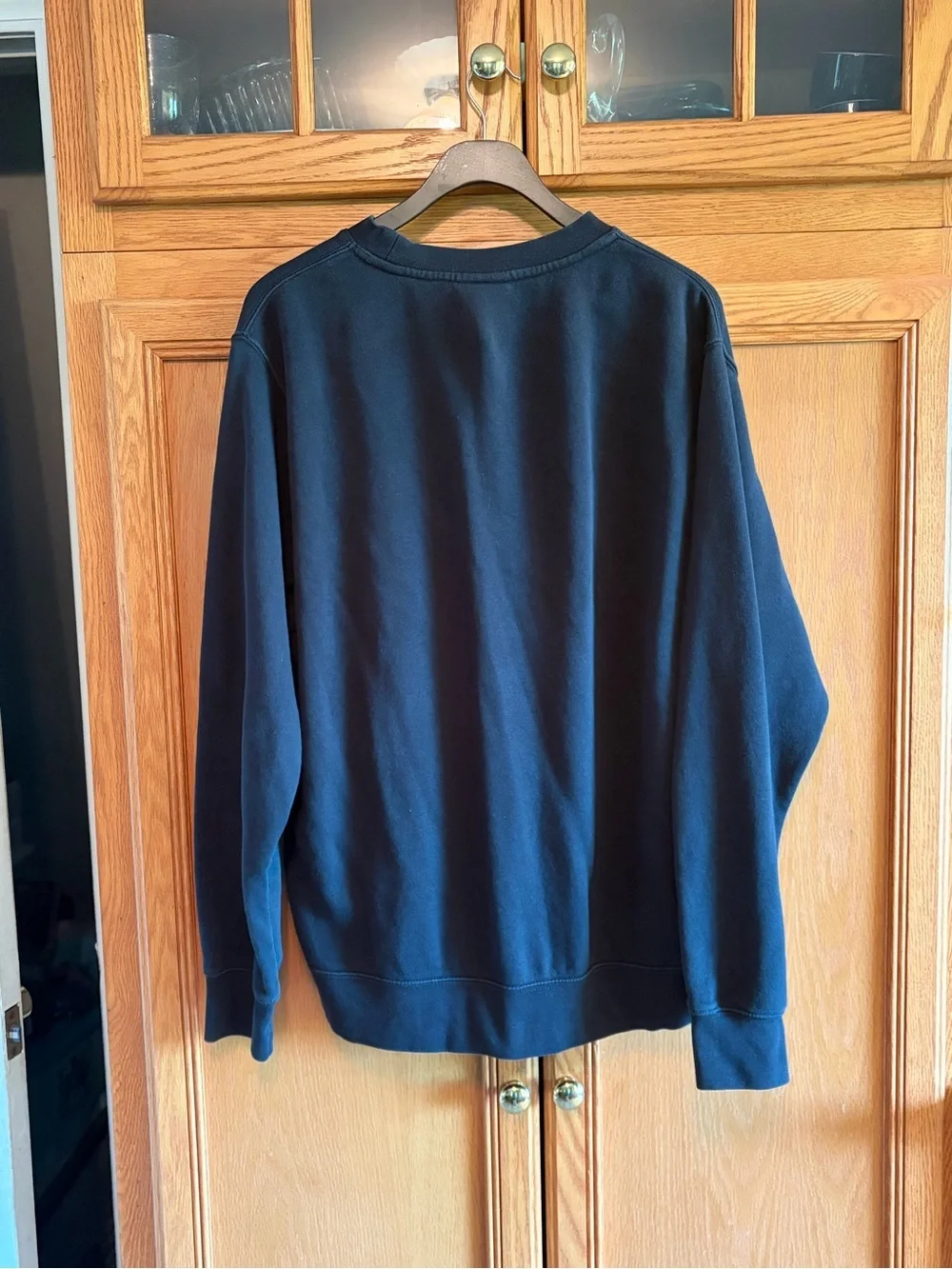 Nike Black Crewneck Sweatshirt with Red 'Just Do It.' Logo size large
